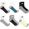 image:imageNew Balance Unisex Adult Performance Cushioned Ankle Socks  6 Pairs  Moisture WickingGray Assorted