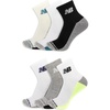 image:imageNew Balance Unisex Adult Performance Cushioned Ankle Socks  6 Pairs  Moisture WickingGray Assorted