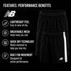 image:imageNew Balance Boys 2 Pack MoistureWicking Mesh Basketball Shorts Sizes 820  QuickDry Finish Keeps Him Cool Side Pocket Holds a Phone or Snacks StayPut Waistband Relaxed Athletic CutBlack Bright White