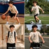 image:imageNew Balance Boys 2 Piece Cotton Blend Jersey Shirt amp Basketball Shorts  Bold Front Design Breathable Short Sleeve Top Flexible Fit Built for Sports Play amp Confident Everyday Youth StyleLinenBlack