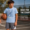 image:imageNew Balance Boys 2 Piece Cotton Blend Jersey Shirt amp Basketball Shorts  Bold Front Design Breathable Short Sleeve Top Flexible Fit Built for Sports Play amp Confident Everyday Youth StyleElectric Sky Grey