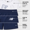 image:imageNew Balance Boys 2 Piece Cotton Blend Jersey Shirt amp Basketball Shorts  Bold Front Design Breathable Short Sleeve Top Flexible Fit Built for Sports Play amp Confident Everyday Youth StyleWhite Nb Navy