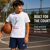 image:imageNew Balance Boys 2 Piece Cotton Blend Jersey Shirt amp Basketball Shorts  Bold Front Design Breathable Short Sleeve Top Flexible Fit Built for Sports Play amp Confident Everyday Youth StyleWhite Nb Navy