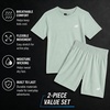 image:imageNew Balance Boys 2 Piece Cotton Blend Jersey Shirt amp Basketball Shorts  Bold Front Design Breathable Short Sleeve Top Flexible Fit Built for Sports Play amp Confident Everyday Youth StyleClay Ash