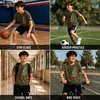 image:imageNew Balance Boys 2 Piece Cotton Blend Jersey Shirt amp Basketball Shorts  Bold Front Design Breathable Short Sleeve Top Flexible Fit Built for Sports Play amp Confident Everyday Youth StyleDark OlivineBlack