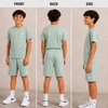image:imageNew Balance Boys 2 Piece Cotton Blend Jersey Shirt amp Basketball Shorts  Bold Front Design Breathable Short Sleeve Top Flexible Fit Built for Sports Play amp Confident Everyday Youth StyleClay Ash