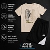 image:imageNew Balance Boys 2 Piece Cotton Blend Jersey Shirt amp Basketball Shorts  Bold Front Design Breathable Short Sleeve Top Flexible Fit Built for Sports Play amp Confident Everyday Youth StyleLinenBlack