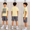 image:imageNew Balance Boys 2 Piece Cotton Blend Jersey Shirt amp Basketball Shorts  Bold Front Design Breathable Short Sleeve Top Flexible Fit Built for Sports Play amp Confident Everyday Youth StyleYellow Grey