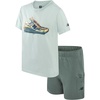 image:imageNew Balance Boys 2 Piece Short Sleeve TShirt amp Fleece Cargo Shorts 812  Standout Graphic Look Smooth Durable Feel Flexible Bottoms Built for Sports Active Routines amp Everyday PlayClay Ash