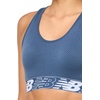 image:imageNew Balance Womens Seamless Wirefree Racerback Sports Bra with Removable Pads Bottom Band with Logo Vintage Indigo X Large