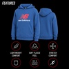 image:imageNew Balance Boys Lightweight Double Fleece Lined Pullover Hoodie 820  Reinforced Stitching Ribbed Cuffs amp Kangaroo Pockets Cozy Warmth with Logo Detail for Sports amp SchoolSeastone