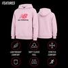 image:imageNew Balance Boys Lightweight Double Fleece Lined Pullover Hoodie 820  Reinforced Stitching Ribbed Cuffs amp Kangaroo Pockets Cozy Warmth with Logo Detail for Sports amp SchoolRose Sugar