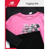 image:imageNew Balance Girls 3 Piece Short Sleeve Long Sleeve Shirts amp Leggings Set  Soft Flexible Fit Coordinated Tops Supportive Warmth Built for Play School Days Sports Practice amp Busy PlaydatesPink Black
