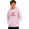 image:imageNew Balance Boys Lightweight Double Fleece Lined Pullover Hoodie 820  Reinforced Stitching Ribbed Cuffs amp Kangaroo Pockets Cozy Warmth with Logo Detail for Sports amp SchoolRose Sugar