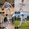 image:imageNew Balance Boys 2 Piece Fleece Pullover Hoodie amp Jogger Sweatpants 816  Athletic Sweatsuit Set for Sports HeatSeal Logo Details Ribbed Cuffs amp Elastic Waist SideSeam Plus Kangaroo PocketsAthlectic Grey