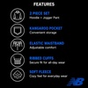 image:imageNew Balance Boys 2 Piece Fleece Pullover Hoodie amp Jogger Sweatpants 816  Athletic Sweatsuit Set for Sports HeatSeal Logo Details Ribbed Cuffs amp Elastic Waist SideSeam Plus Kangaroo PocketsBlack