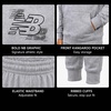 image:imageNew Balance Boys 2 Piece Fleece Pullover Hoodie amp Jogger Sweatpants 816  Athletic Sweatsuit Set for Sports HeatSeal Logo Details Ribbed Cuffs amp Elastic Waist SideSeam Plus Kangaroo PocketsAthlectic Grey