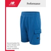 image:imageNew Balance Boys 3 Piece Crewneck Graphic Tees amp Performance Shorts 812  Fun Modern Prints Solid Coordinated Tops Easy Dressing Built for Sports Play amp Practical Everyday Summer WearBlue Parchment