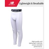 image:imageNew Balance Boys Base Layer Pants Insulated Compression Thermal Leggings  Snug Stretch Fit Cozy Winter Warmth under Snow Gear Uniforms amp Jeans LongJohns Feel for Ski Days amp SportsWhite