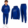 image:imageNew Balance Boys 2 Piece Fleece Pullover Hoodie amp Jogger Sweatpants 816  Athletic Sweatsuit Set for Sports HeatSeal Logo Details Ribbed Cuffs amp Elastic Waist SideSeam Plus Kangaroo PocketsGalaxy Blue