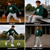 image:imageNew Balance Boys 2 Piece Fleece Pullover Hoodie amp Jogger Sweatpants 820Dark Green Grey