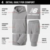 image:imageNew Balance Boys 2 Piece Fleece Pullover Hoodie amp Jogger Sweatpants 820New Grey Heather