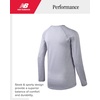 image:imageNew Balance Boys Base Layer Top Long Sleeve Insulated Compression ThermalGrey Heather