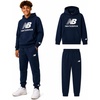 image:imageNew Balance Boys 2 Piece Fleece Pullover Hoodie amp Jogger Sweatpants 820Navy