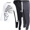 image:imageNew Balance Boys 3 Piece Waffle Knit Thermal Shirt amp Jogger SweatpantsWhiteBlack