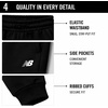 image:imageNew Balance Boys Fleece Sweatpants Joggers Drawstring amp Pockets 820Black