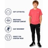 image:imageNew Balance Boys Shirt Short Sleeve Cotton TShirt with Chest Logo PatchDesert Pink
