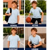 image:imageNew Balance Boys Shirt Short Sleeve Cotton TShirt with Chest Logo PatchIce Blue