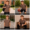 image:imageNew Balance Boys Shirt Short Sleeve Cotton TShirt with Chest Logo PatchMushroom