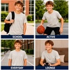image:imageNew Balance Boys Shirt Short Sleeve Cotton TShirt with Chest Logo PatchOatmeal Heather