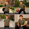 image:imageNew Balance Boys Shirt Short Sleeve Cotton TShirt with Chest Logo PatchOlive Leaf