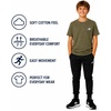 image:imageNew Balance Boys Shirt Short Sleeve Cotton TShirt with Chest Logo PatchOlive Leaf