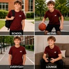 image:imageNew Balance Boys Shirt Short Sleeve Cotton TShirt with Chest Logo PatchRich Oak